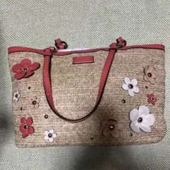 COACH 花柄かごバッグ