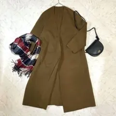 極美品　プラージュ　ハミルトン　ノーカラー リバーコート モカベージュ系 Plage - 専用* プラージュ ハミルトンノーカラーコートネイビー