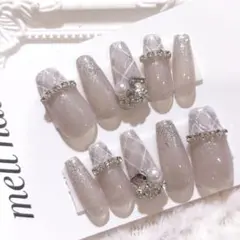 3746 ネイルチップ 量産型 ワンホン フレンチガーリー 韓国 地雷 オーダー