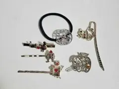 【セット売り】ディズニー　ヘアアクセサリー等　6点