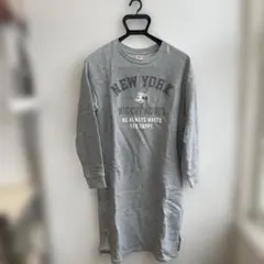 UNIQLO ミッキーマウス ロングワンピース M グレー