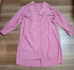 GU　ストライプシャツワンピース　S