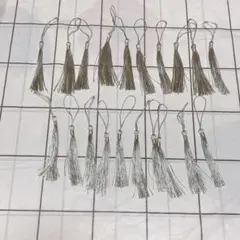 ブックマークタッセル - 20個入り シルバー
