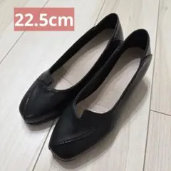 未使用 黒パンプス 22.5cm 太ヒール フォーマルのサムネイル