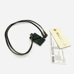 Y508-166　DIESEL ディーゼル ネックレス レザーブラック ブラウン