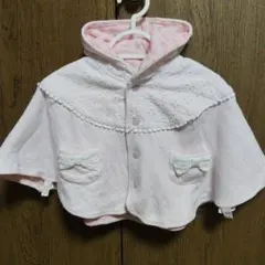 ブランシェス フード付きベビーポンチョ　70〜80