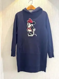 【UNIQLO 】ミニー ロングパーカー ネイビー M 部屋着にも◎ ディズニー
