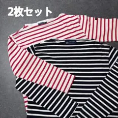 セントジェームス ボーダー 長袖 T1 ホワイト レッド ブラック 黒 赤