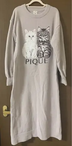 ジェラートピケ　ツインズキャットワンピース