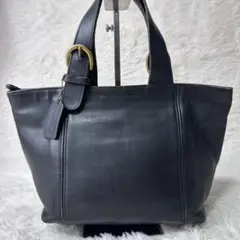 コーチ オールドコーチ グラブタンレザー 黒 ミニトート ハンドバッグ