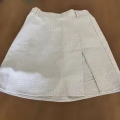 W♡C チェック柄ミニスカート パープル　Fサイズ