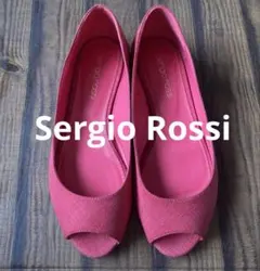美品【Sergio Rossi セルジオロッシ】ピンクサンダル　フラットシューズのサムネイル