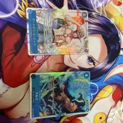 ONE PIECE カードゲーム マルコsr エースsecパラ 赤青エースパーツ