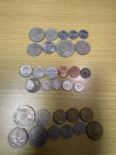 スウェーデン 旧硬貨 セット 1970年代 15枚 銀 シルバー 貨幣 古銭