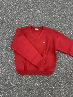 MUHE'T 赤Vネックニット