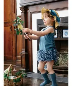 Panpantutuミルフィーユワンピース/ギンガムブルー80-95サイズのサムネイル