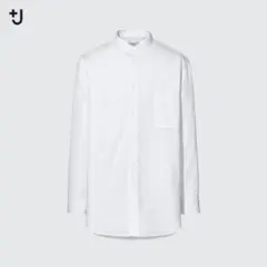 UNIQLO +J オーバーサイズスタンドカラーシャツ(ホワイト)