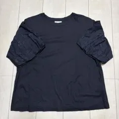 Yuni 黒 刺繍バルーンスリーブTシャツのサムネイル