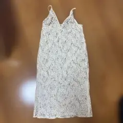 アイボリー レース キャミワンピース