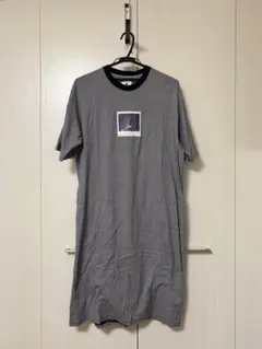 CONVERSE TOKYO ワンピース グレー ボーダー半袖ワンピース