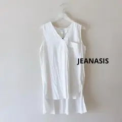 【新品】JEANASIS ノースリーブ ホワイト　FREE