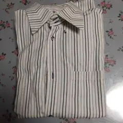 秋物処分品11月15日まで！ RBC CO. ホワイトストライプ ドレスシャツ