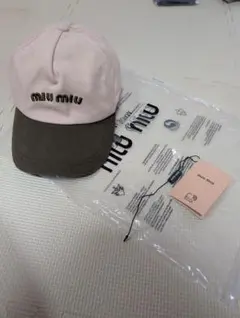 miu miu キャップ ピンク/ブラウンのサムネイル