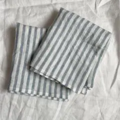 ♡かわいいストライプリネンのマルチクロス♡ 耳あり　ハンドメイド　e