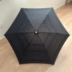 折りたたみ日傘 ブラック 刺繍入りのサムネイル