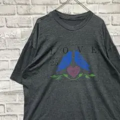 USA製90sヴィンテージTシャツ！シングルステッチ　グレー半袖古着　XL74
