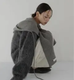 新品未使用　バラクラバ風フードニットマフラー