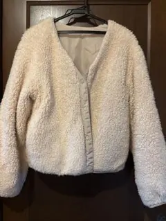 Wcloset ボアフリース ジャケット リバーシブル アイボリー