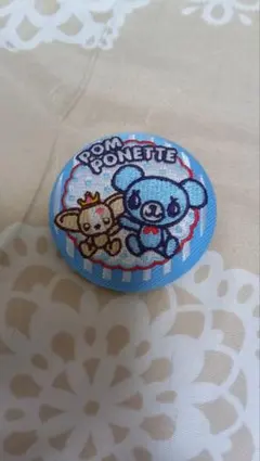 ナルミヤキャラクターポンポネット 刺繍缶バッジ　~ミントくん~のサムネイル