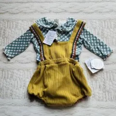 &mignon♡アンドミニョン♡長袖ロンパース サスペンダー付ブルマ バースデイ