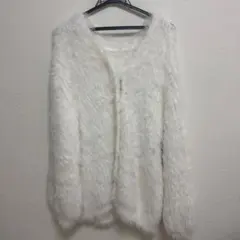 GRLホワイトファーカーディガン