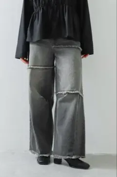 デニムワイドパンツ デニム