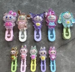 らぶぶ Labubu キャラクター　ヘアピン10個セット