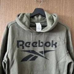 Reebok フード付きパーカー M オリーブ