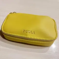 FURLA フルラ　イエロー　アクセサリーポーチ　化粧ポーチ