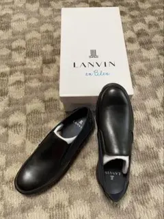 LANVIN en Bleu ブラック スリッポン シューズ