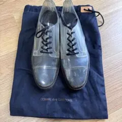 希少 コムデギャルソン ヒールブーツ レザーシューズ ネイビー 紺 黒 中古・古着通販】COMME des GARCONS (コムデギャルソン