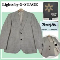 美品✨G-STAGE 伊マルゾット社 高級メリノウール グレンチェックジャケット