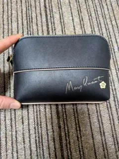 Mary Quant 黒ポーチ ゴールドファスナー