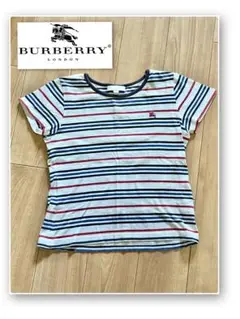 【美品/綿100%】バーバリー　ストライプTシャツ