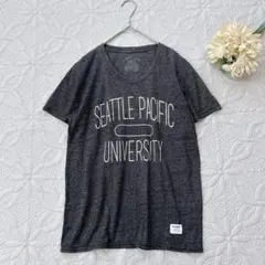 ナノユニバース　シアトルパシフィックロゴTシャツ　杢グレー　綿混　S カジュアルのサムネイル
