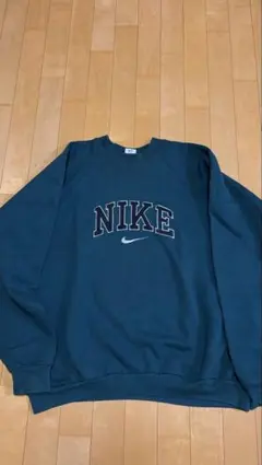 希少 レア 80s NIKE プリント ラグラン スウェット 古着 80s NIKE スウォッシュ ワンポイント ソリッド ポケット付