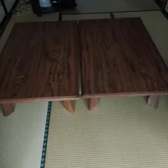 ★折りたたみ式ダークブラウン座卓★ローテーブル★2台