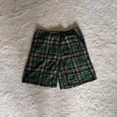00s Plaid Check Grunge Baggy Jorts Tech