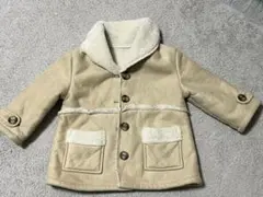 ベージュ ムートン風ジャケット