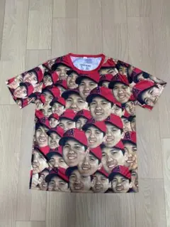 本物 大谷翔平 エンゼルス フェイス Tシャツ 顔だらけ  XL 正規品 本物 大谷翔平 エンゼルス フェイス Tシャツ 顔だらけ XL 正規品